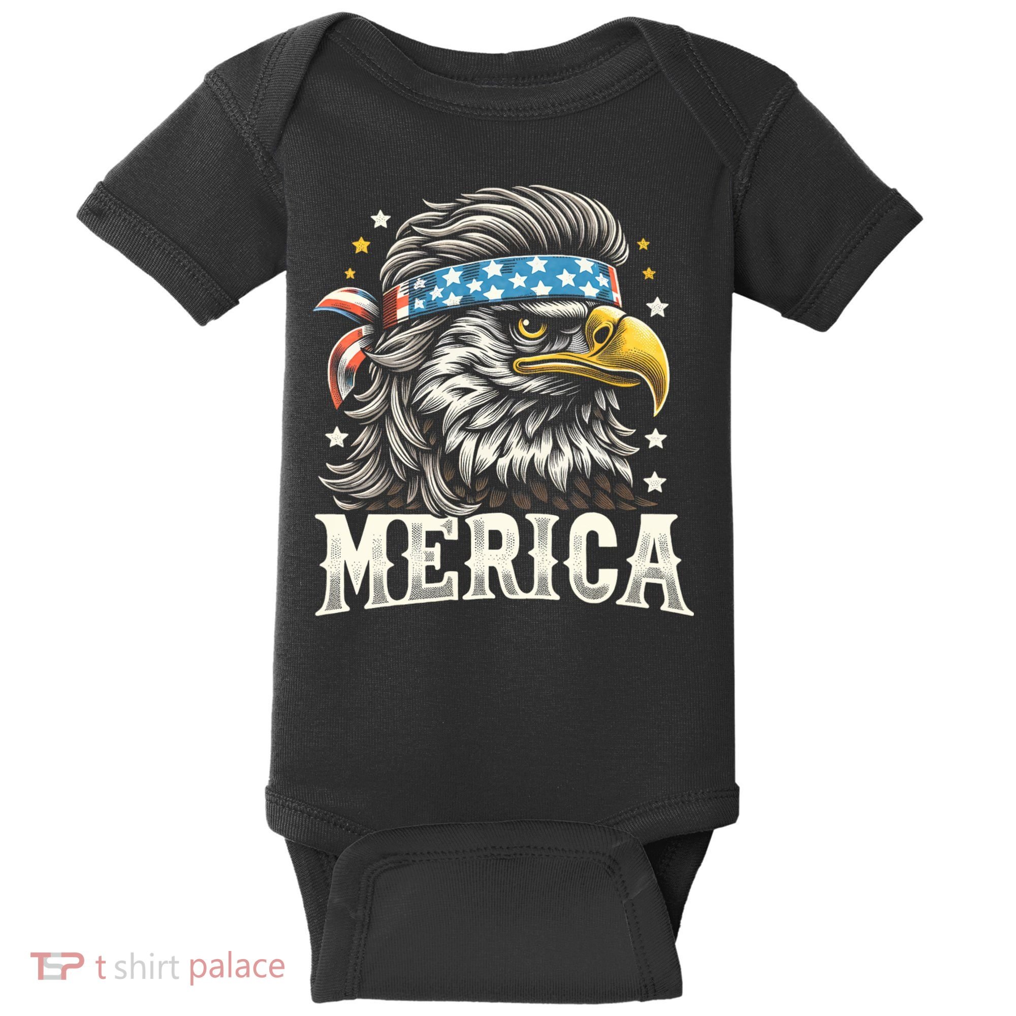 4th Of July Patriotic Funny Eagle July 4th Usa Merica Baby Bodysuit