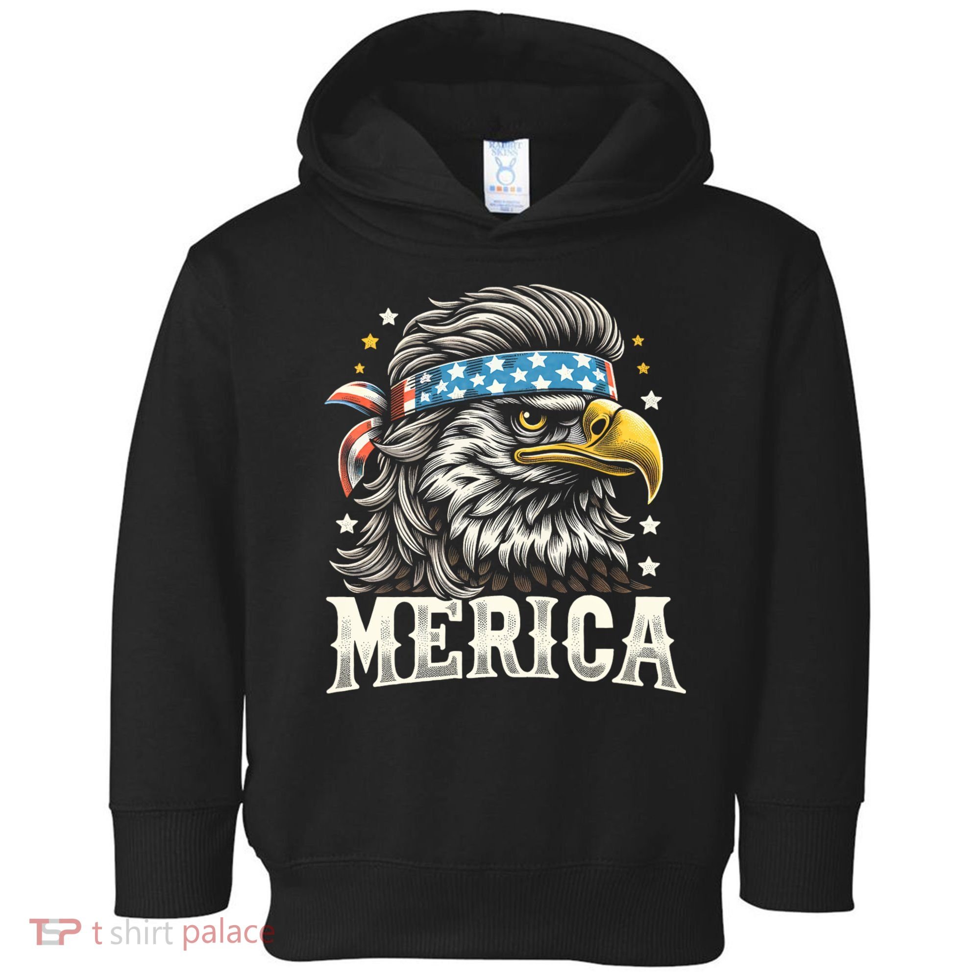 4th Of July Patriotic Funny Eagle July 4th Usa Merica Toddler Hoodie