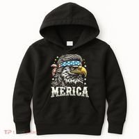 4th Of July Patriotic Funny Eagle July 4th Usa Merica Kids Hoodie thumb 0
