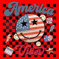 4th Of July Wo American Vibes Patriotic Santa Hat thumb 1