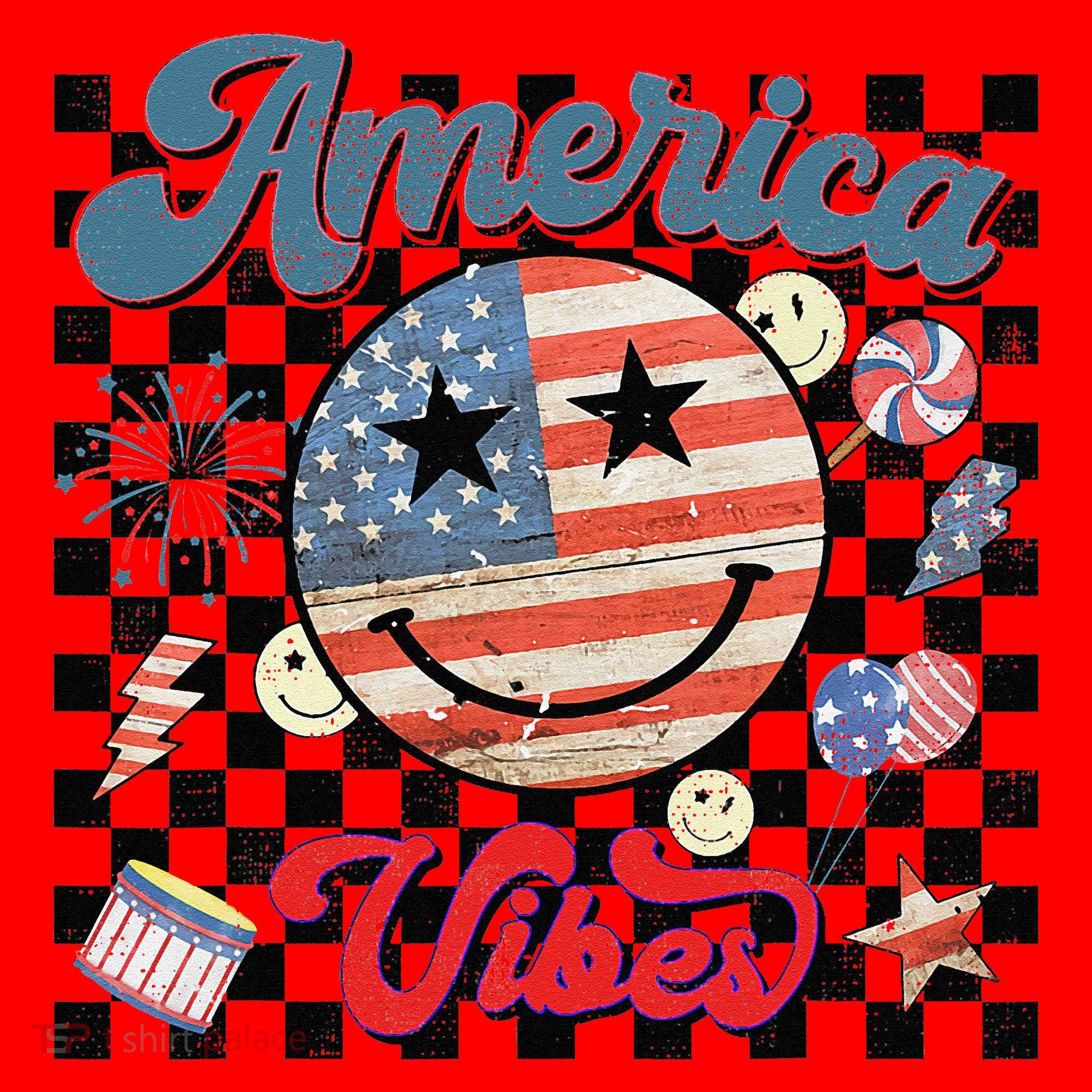 4th Of July Wo American Vibes Patriotic Santa Hat