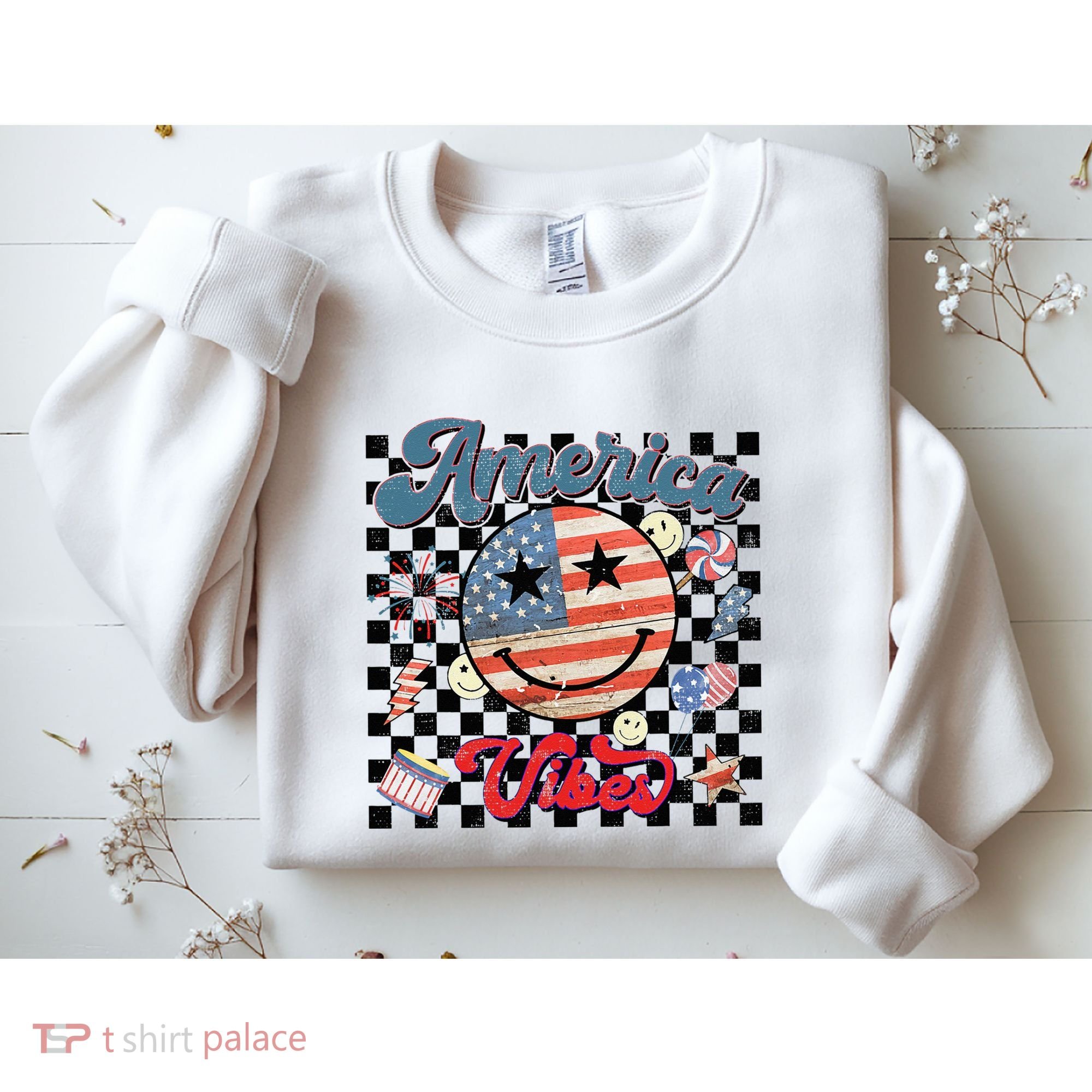 4th Of July Wo American Vibes Patriotic Sweatshirt