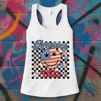 4th Of July Wo American Vibes Patriotic Women's Tank Top thumb 3