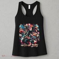 4th Of July Dragon Monster Truck Bald Eagle American Flag Women's Tank Top thumb 3