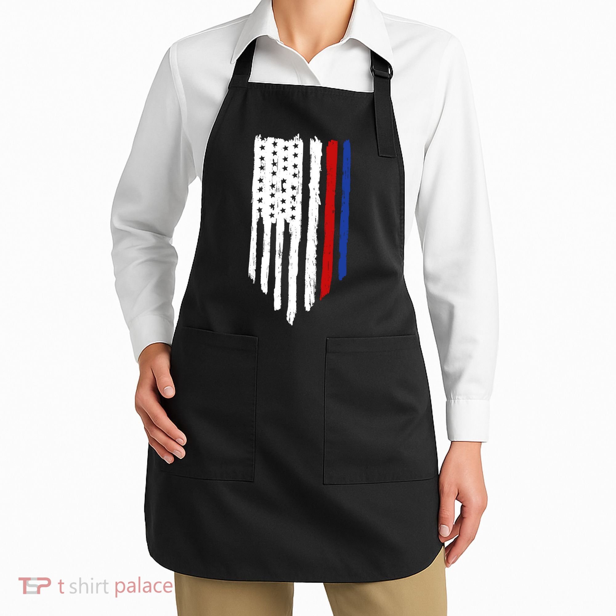 4th Of July Independence Day USA American Flag Apron