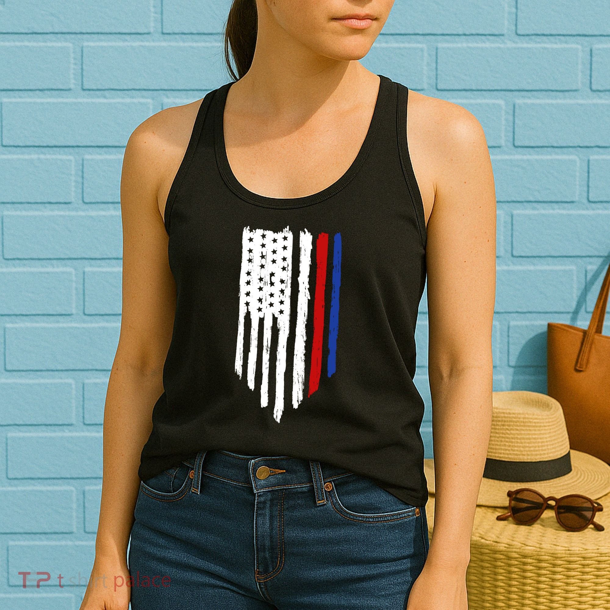 4th Of July Independence Day USA American Flag Women's Tank Top
