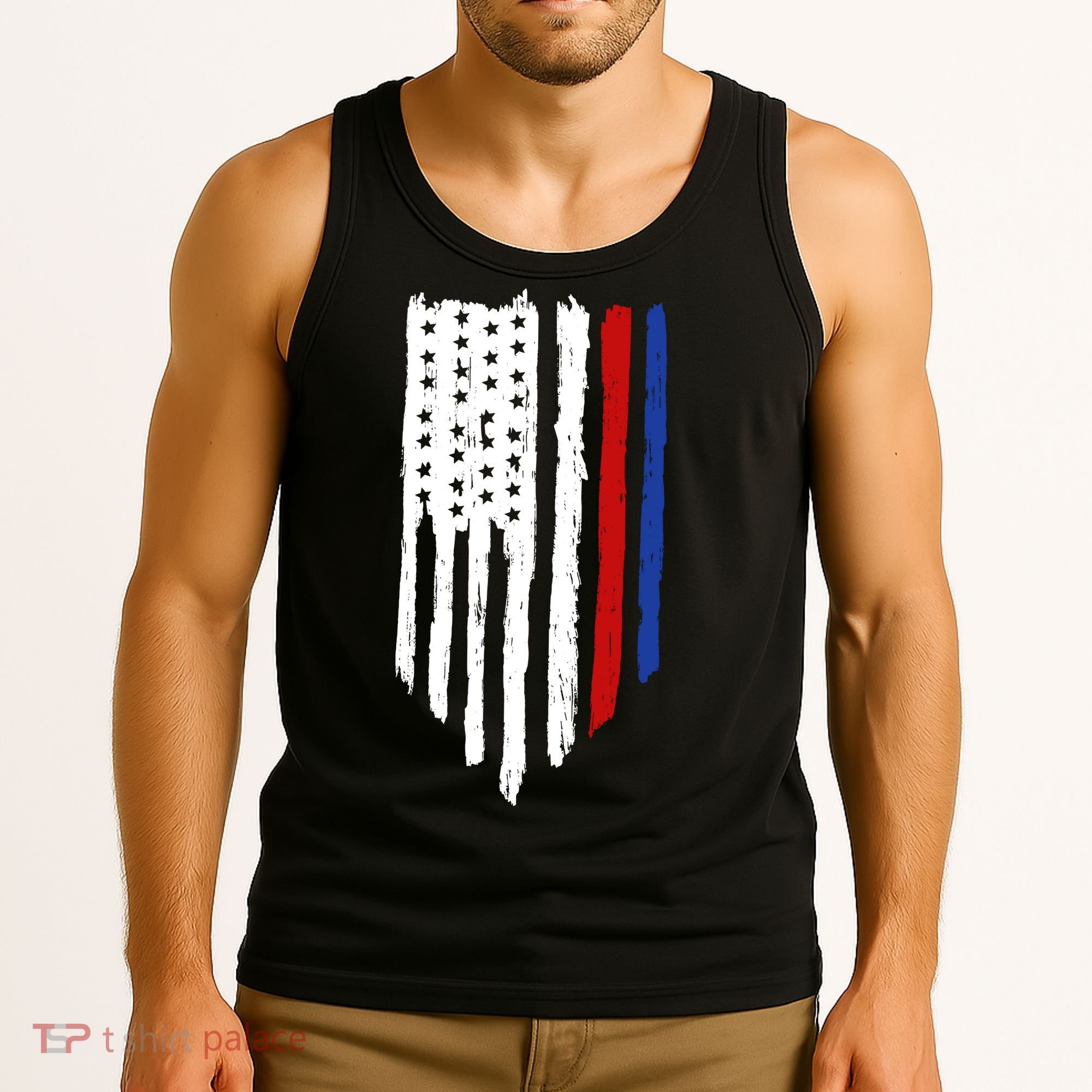 4th Of July Independence Day USA American Flag Tank Top