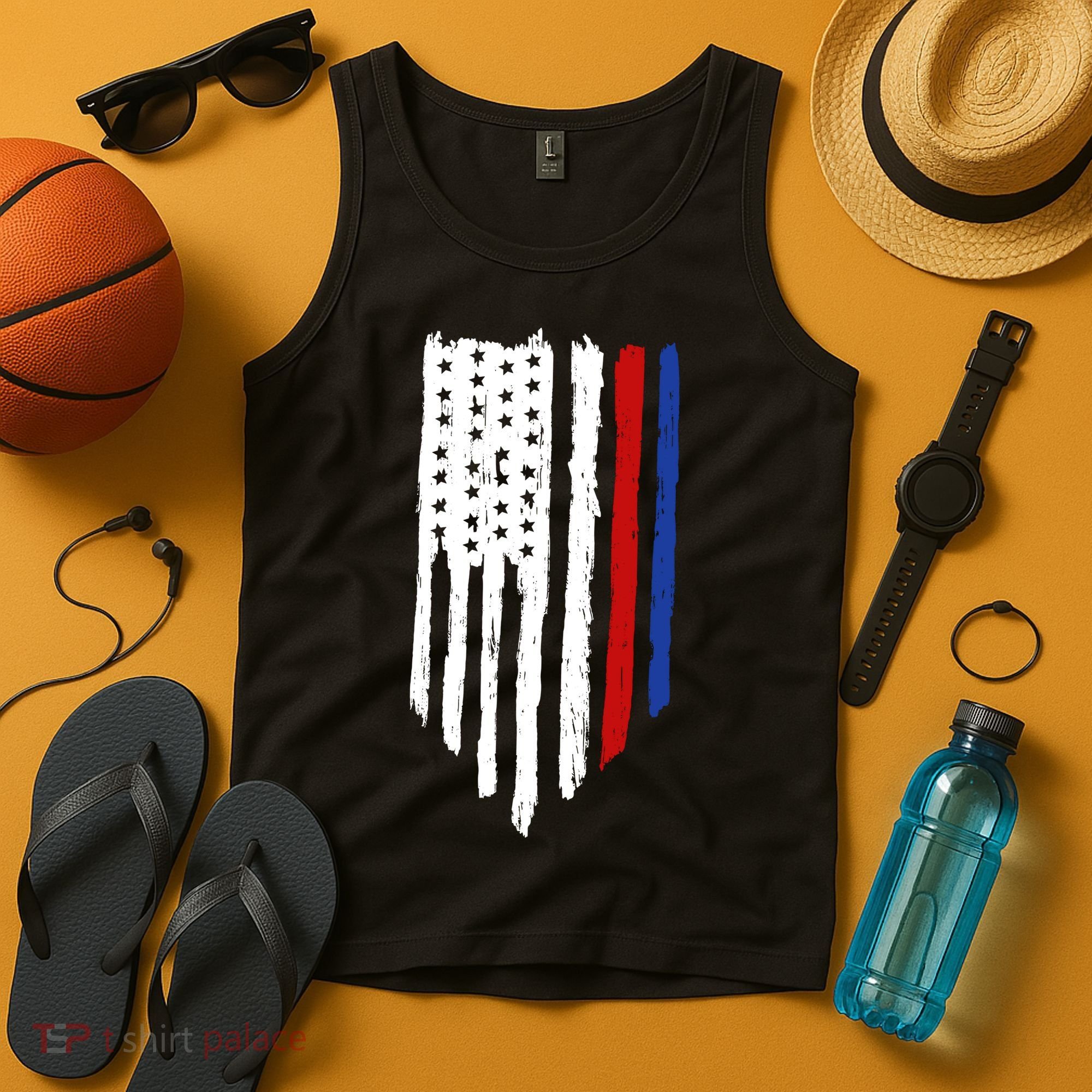 4th Of July Independence Day USA American Flag Tank Top