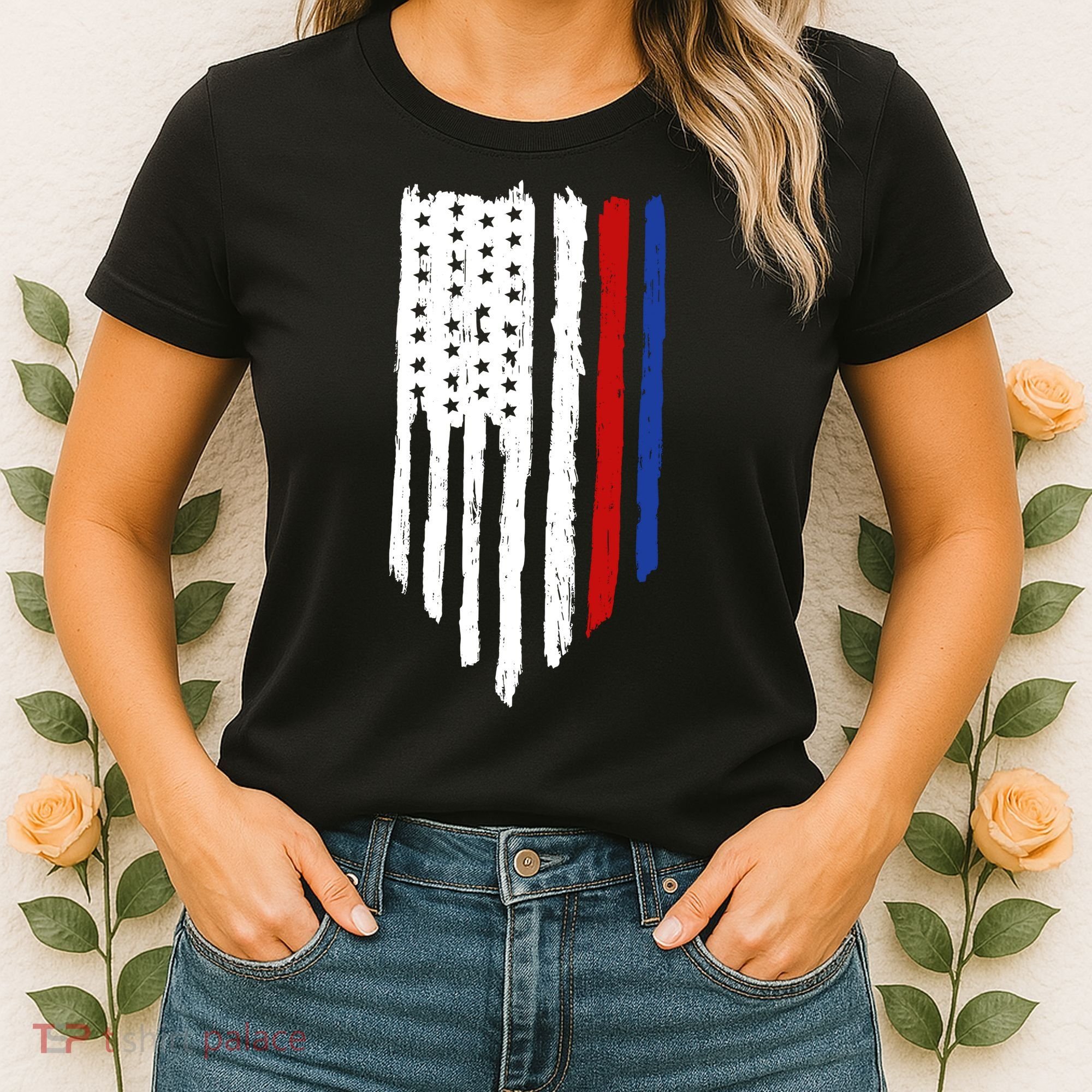 4th Of July Independence Day USA American Flag Women's T-Shirt