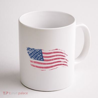 4th Of July Vintage USA Flag Coffee Mug back