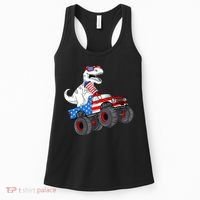 4th Of July T Rex Dino Trex Dinosaur Monster Truck Fireworks Women's Tank Top thumb 0