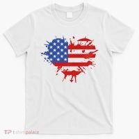 4th Of July American Flag Patriotic I Heart The USA T-Shirt thumb 0