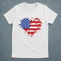 4th Of July American Flag Patriotic I Heart The USA T-Shirt thumb 5