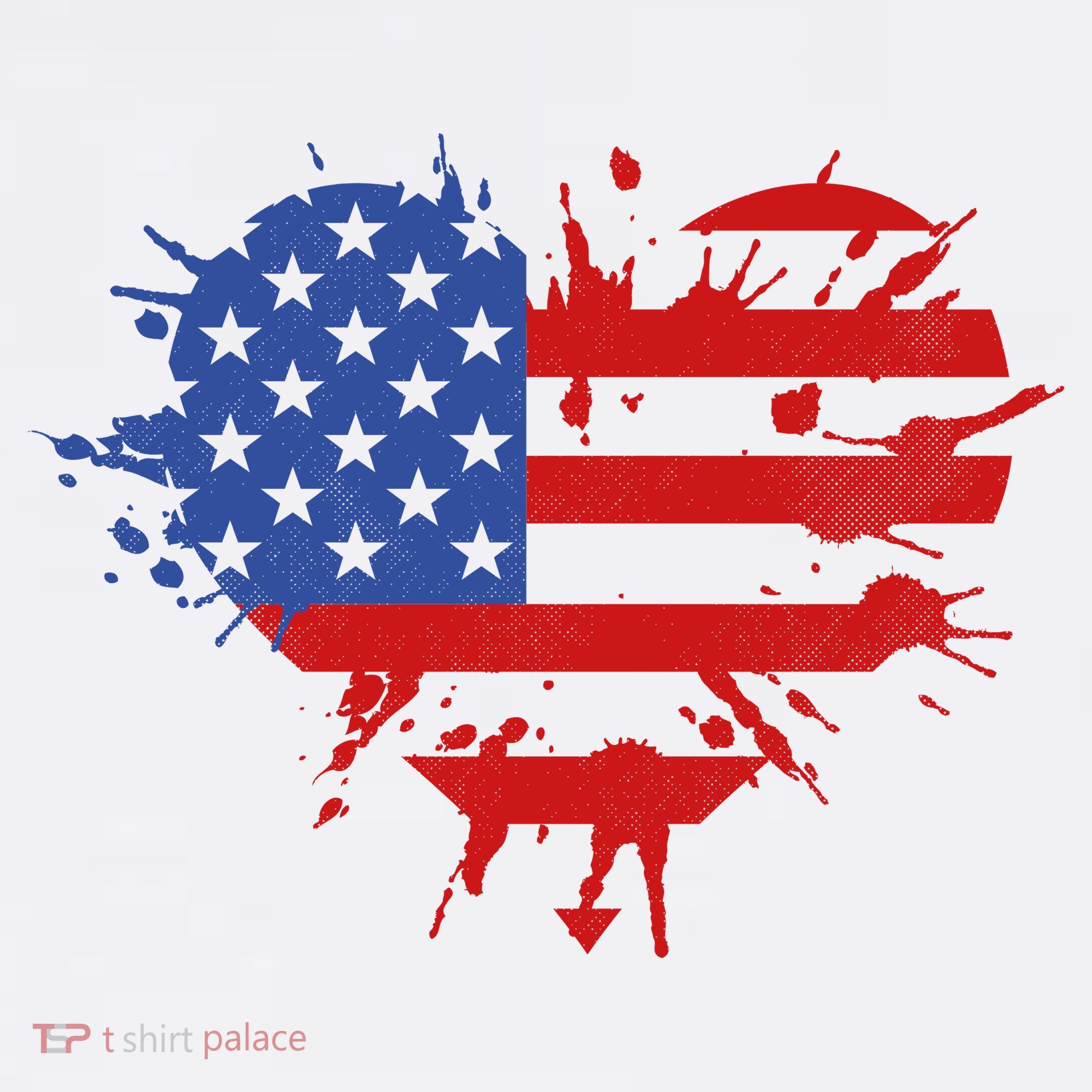 4th Of July American Flag Patriotic I Heart The USA T-Shirt