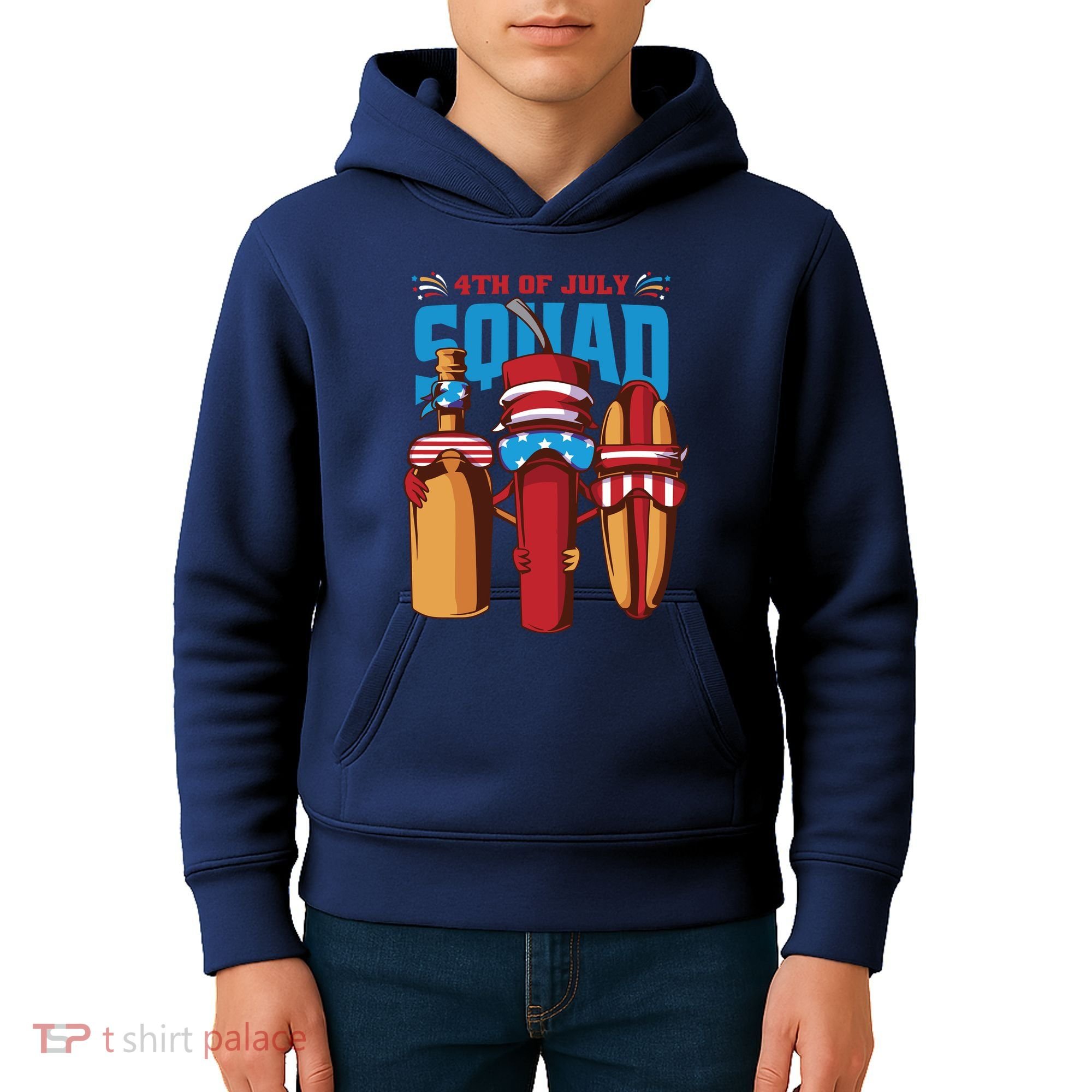 4th Of July Squad Kids Hoodie