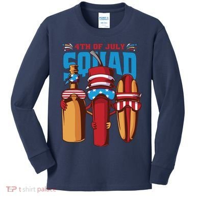 4th Of July Squad Kids Long Sleeve Shirt