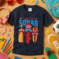 4th Of July Squad Kids T-Shirt thumb 3