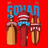 4th Of July Squad Santa Hat thumb 1