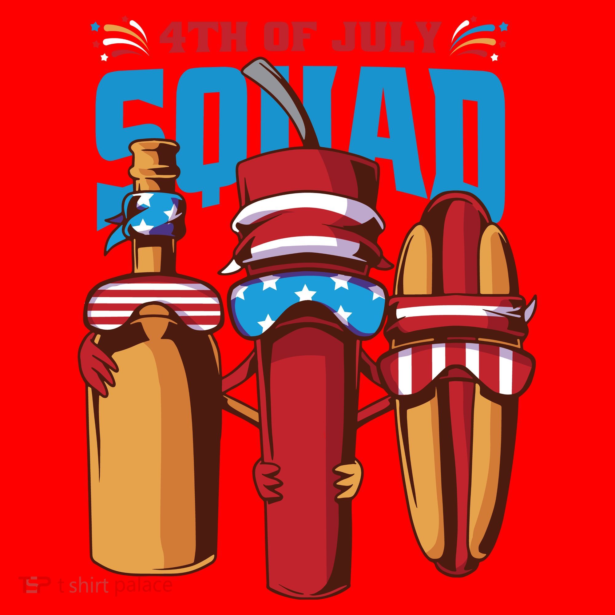 4th Of July Squad Santa Hat