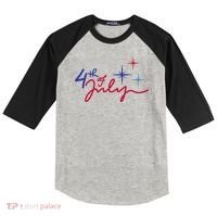 4th Of July Celebration Cute Raglan Baseball Sleeve Shirt thumb 0