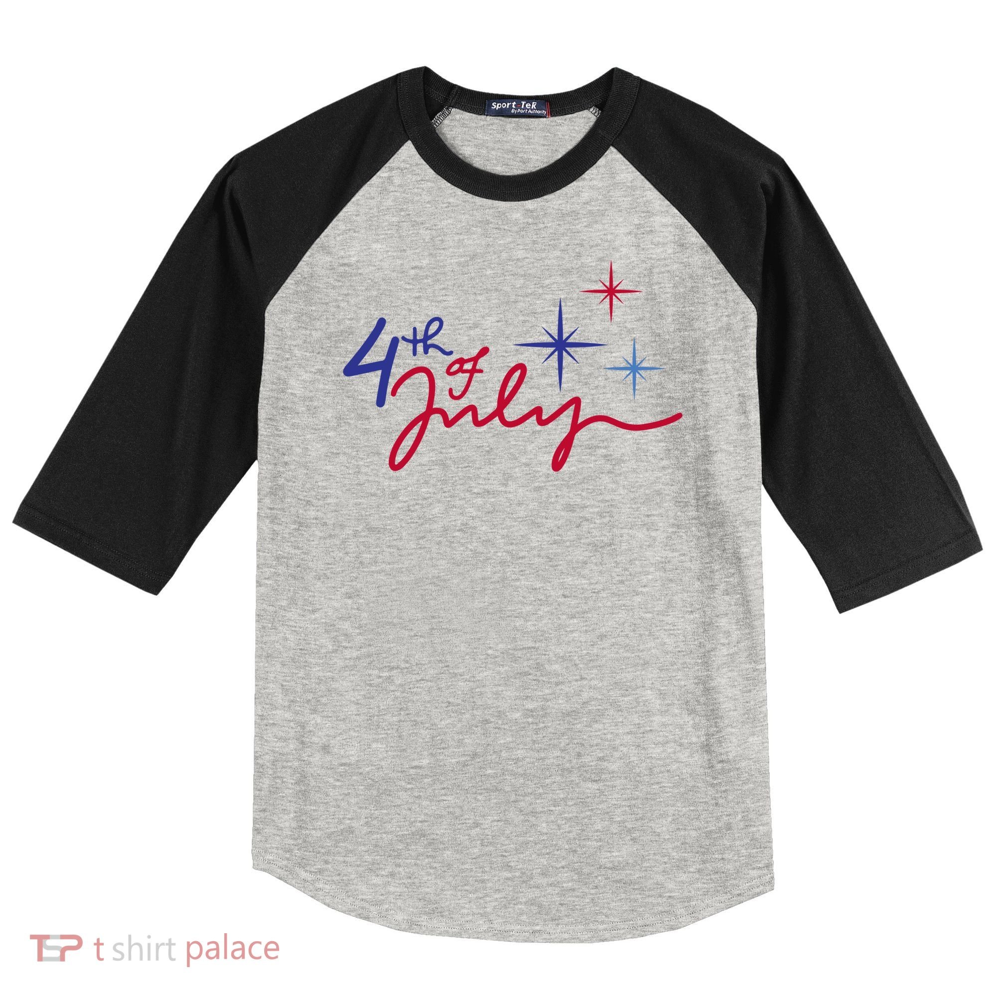 4th Of July Celebration Cute Raglan Baseball Sleeve Shirt
