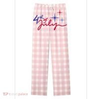 4th Of July Celebration Cute Women's Flannel Plaid Pajama Pants thumb 0