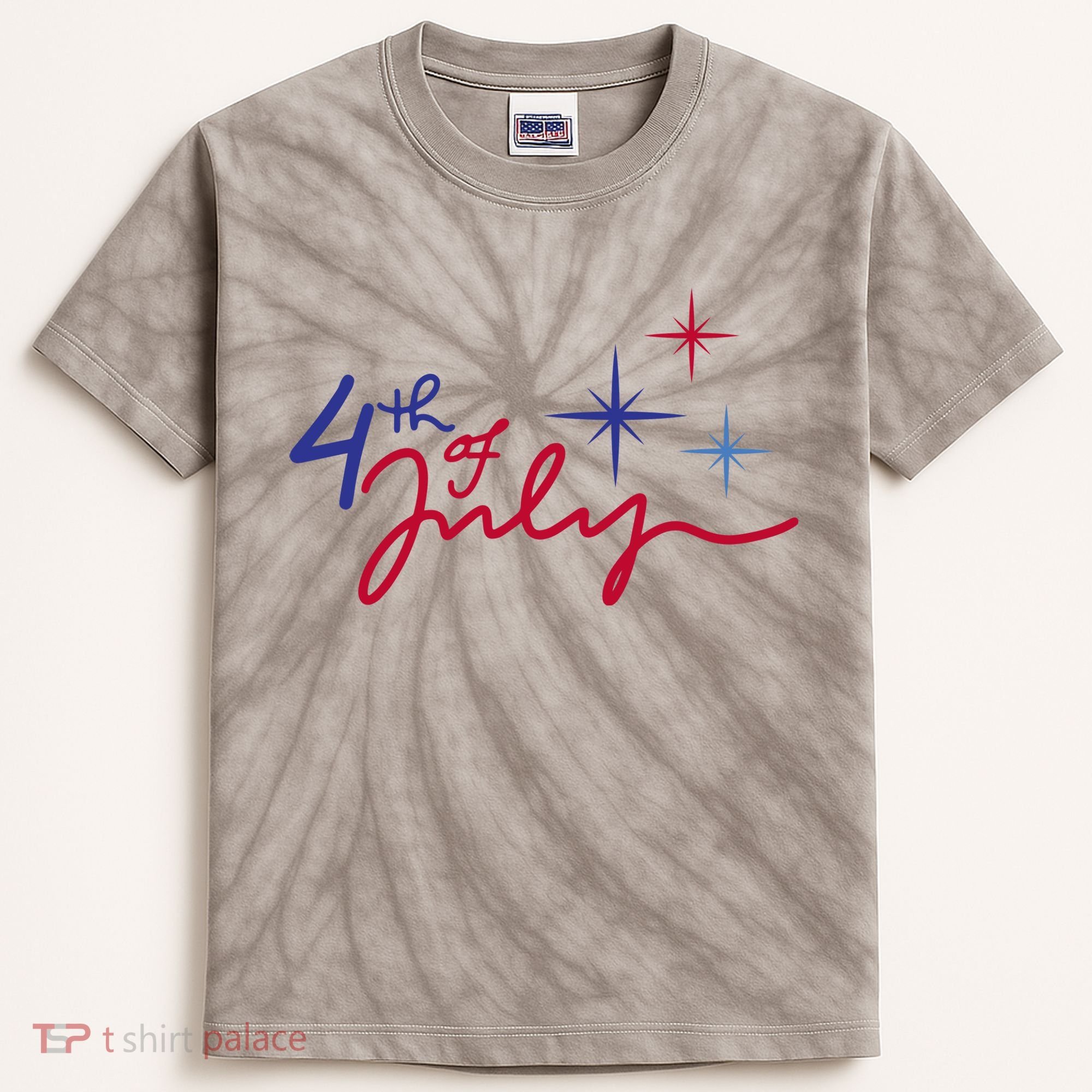 4th Of July Celebration Cute Kids Tie-Dye T-Shirt