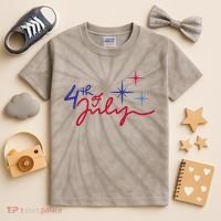 4th Of July Celebration Cute Kids Tie-Dye T-Shirt thumb 2