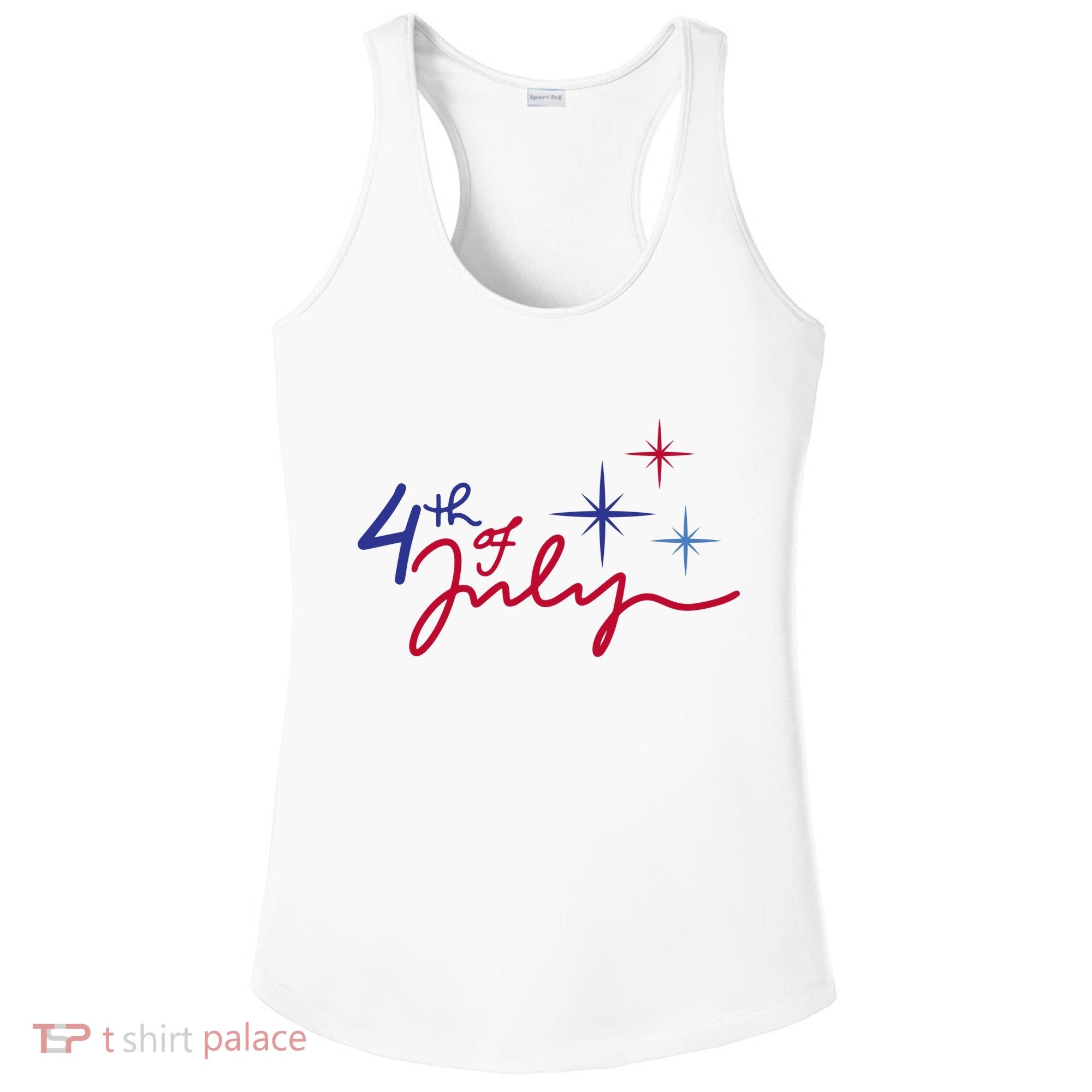 4th Of July Celebration Cute Ladies PosiCharge Competitor Racerback Tank