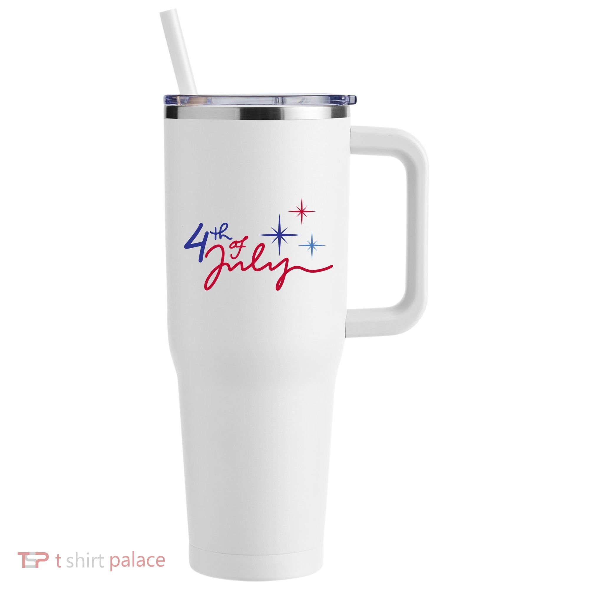4th Of July Celebration Cute 40oz Vacuum Insulated Stainless Steel Travel Tumbler