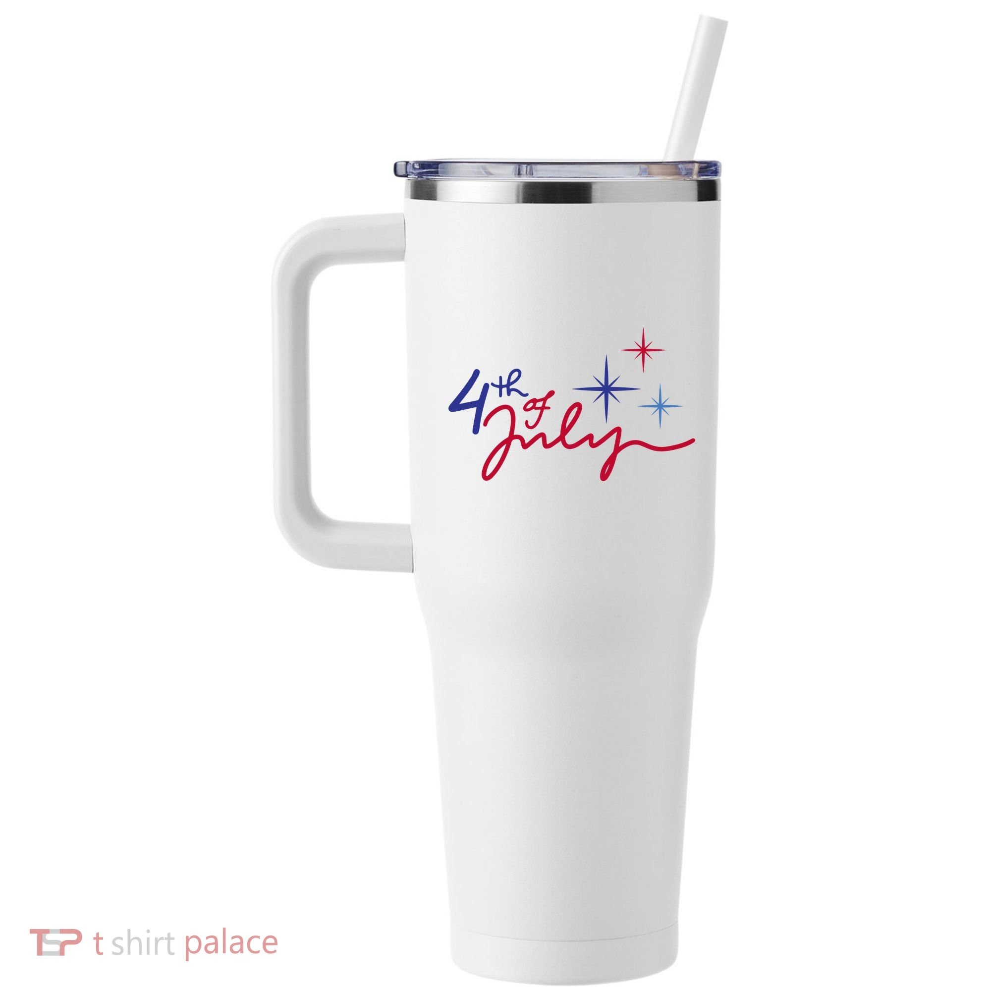 4th Of July Celebration Cute 40oz Vacuum Insulated Stainless Steel Travel Tumbler