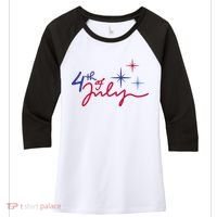 4th Of July Celebration Cute Women's Tri-Blend 3/4-Sleeve Raglan Shirt thumb 0