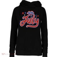 4th Of July Holiday Celebration Womens Funnel Neck Pullover Hood thumb 0