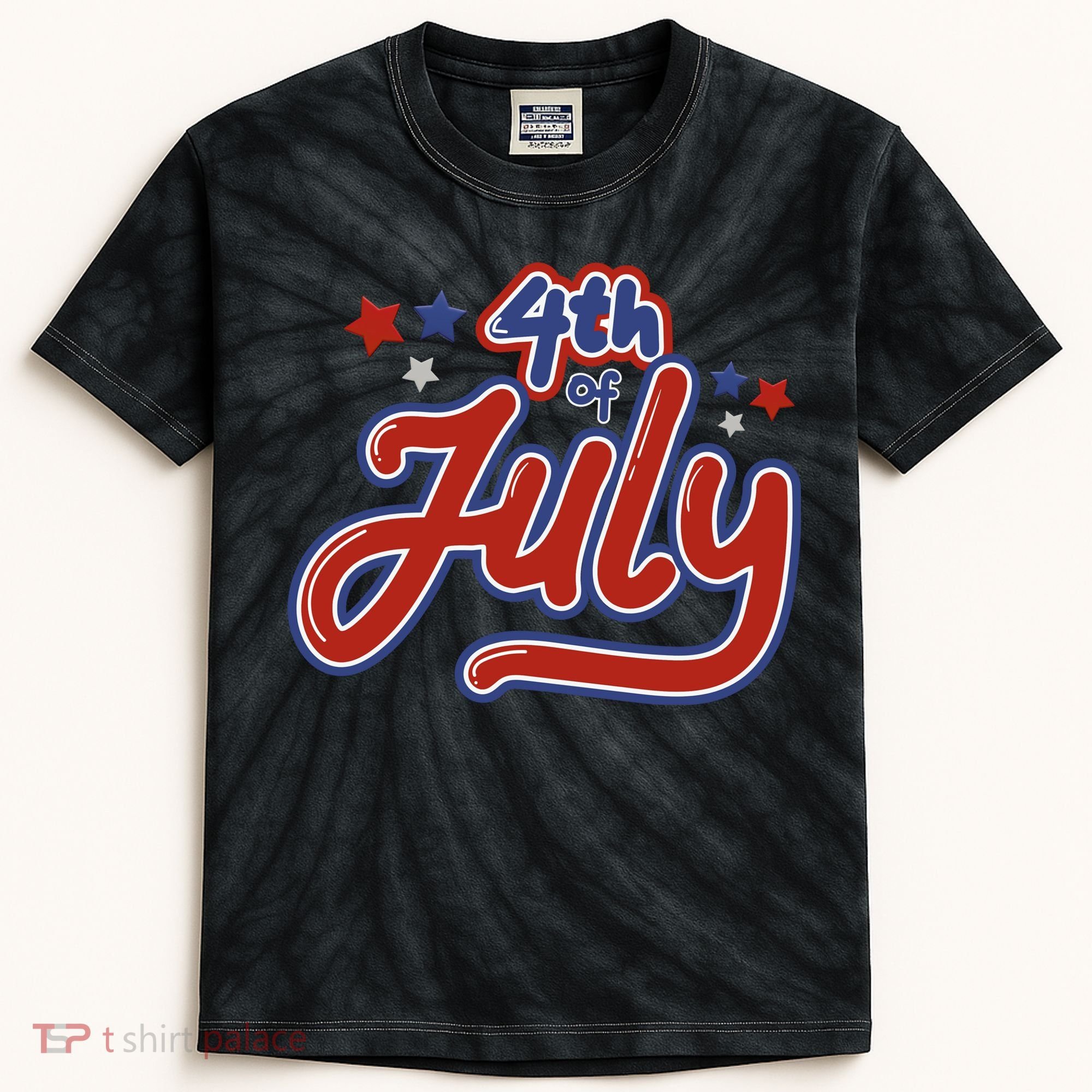 4th Of July Holiday Celebration Kids Tie-Dye T-Shirt