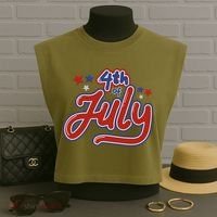 4th Of July Holiday Celebration Garment-Dyed Women's Muscle Tee thumb 3