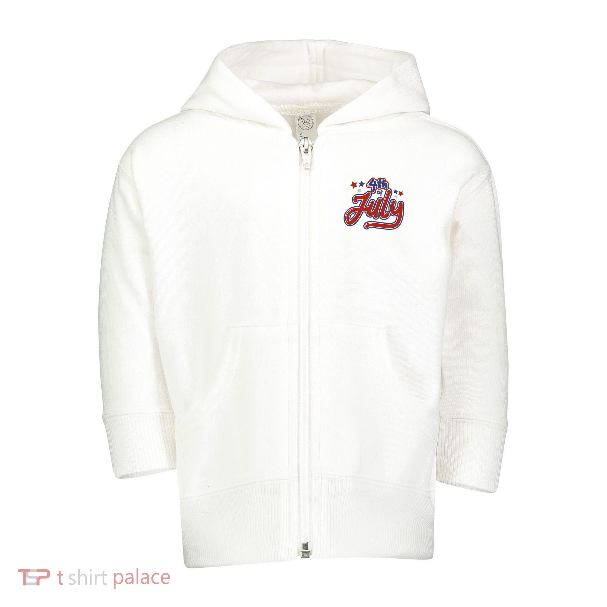 4th Of July Holiday Celebration Toddler Zip Fleece Hoodie