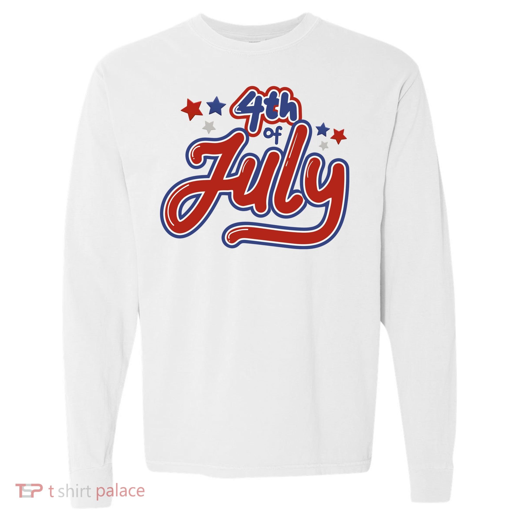 4th Of July Holiday Celebration Comfort Colors Heavyweight Long Sleeve T-Shirt