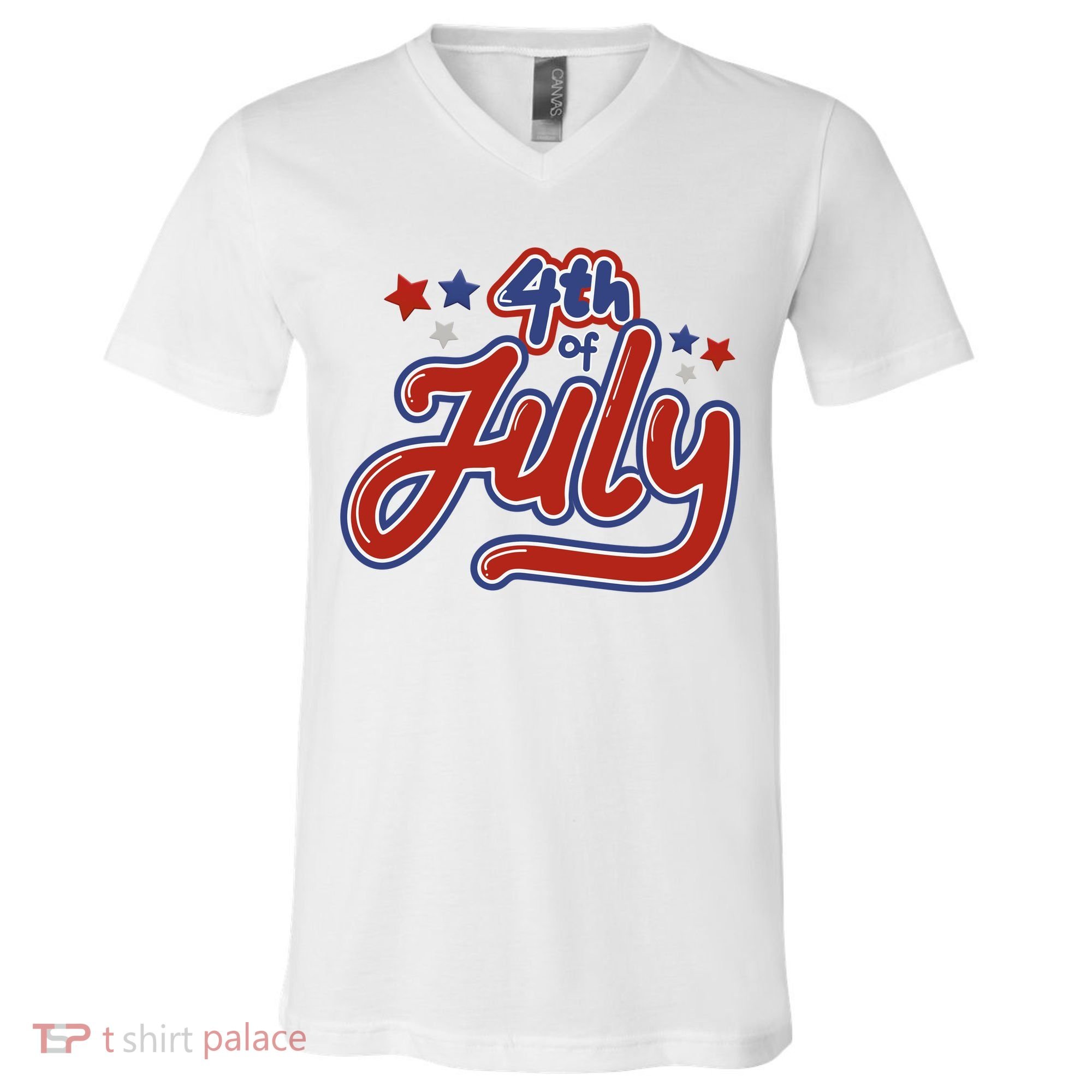 4th Of July Holiday Celebration V-Neck T-Shirt