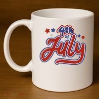 4th Of July Holiday Celebration 11oz C Handle Ceramic Mug thumb 4