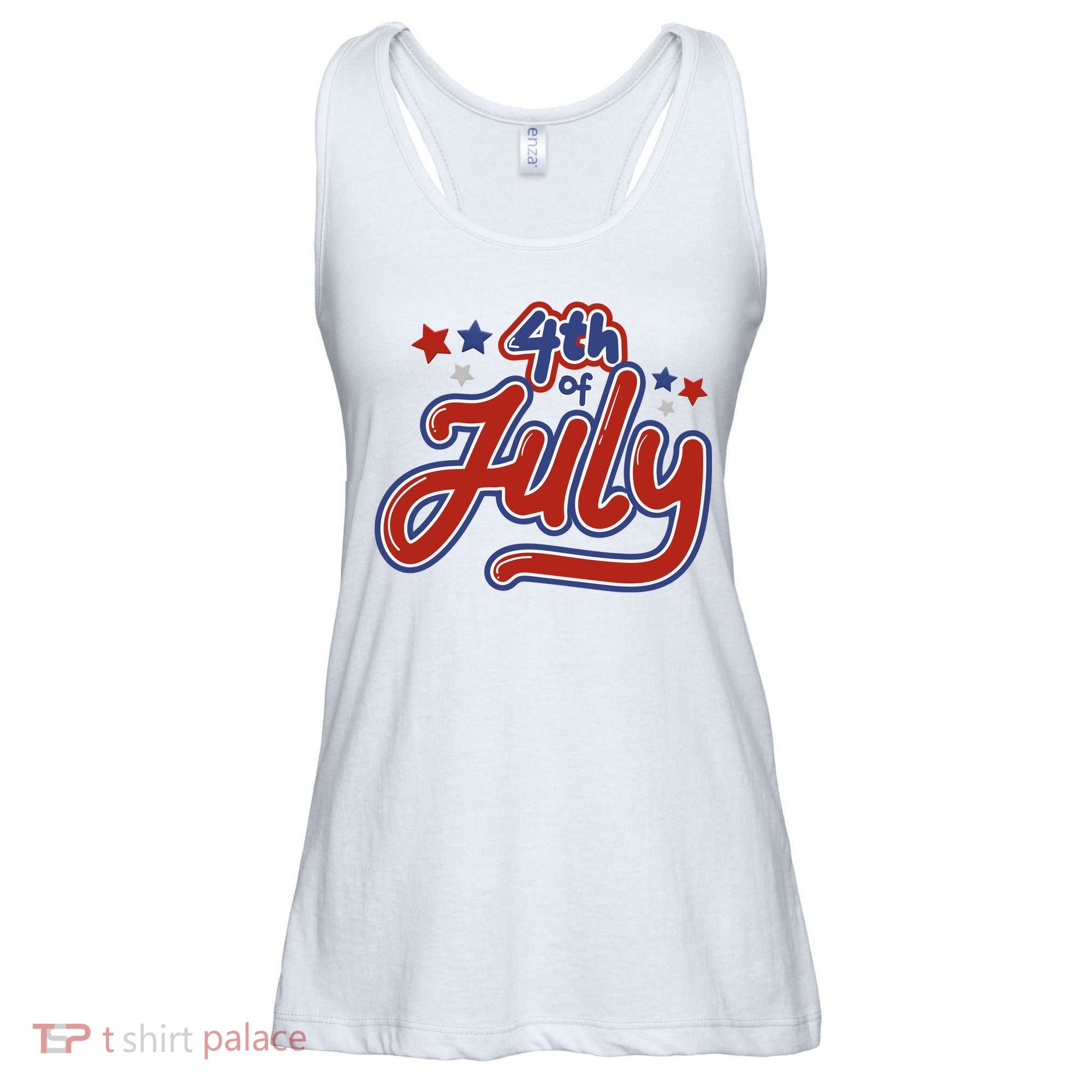 4th Of July Holiday Celebration Ladies Essential Flowy Tank