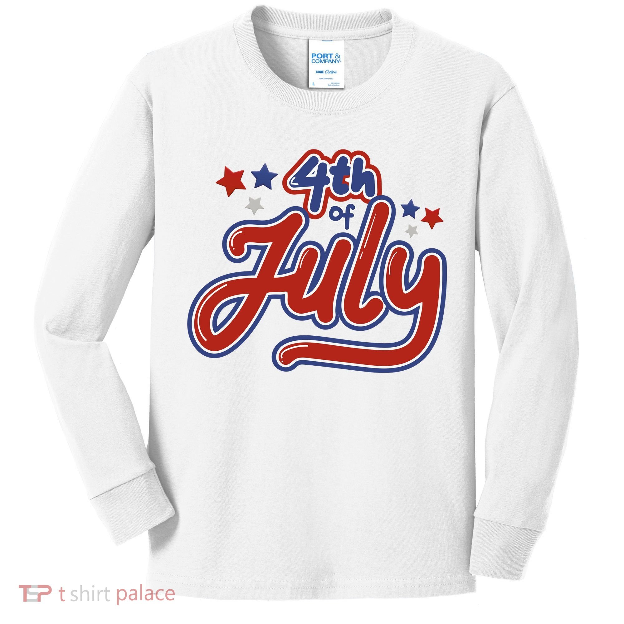 4th Of July Holiday Celebration Kids Long Sleeve Shirt