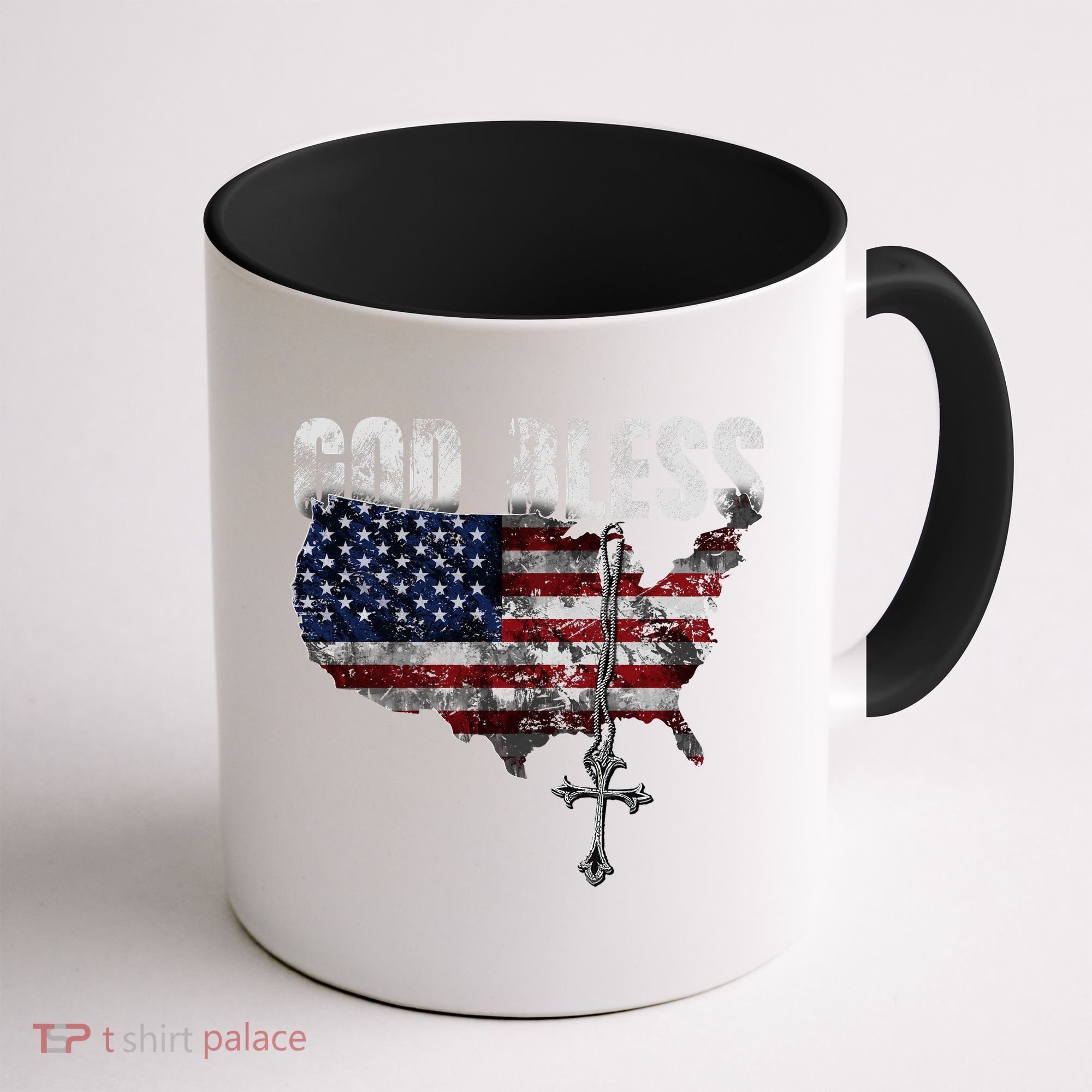 4th Of July American Flag God Bless America Coffee Mug
