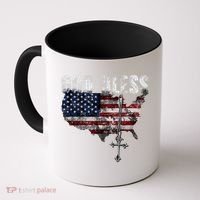 4th Of July American Flag God Bless America Coffee Mug thumb 0
