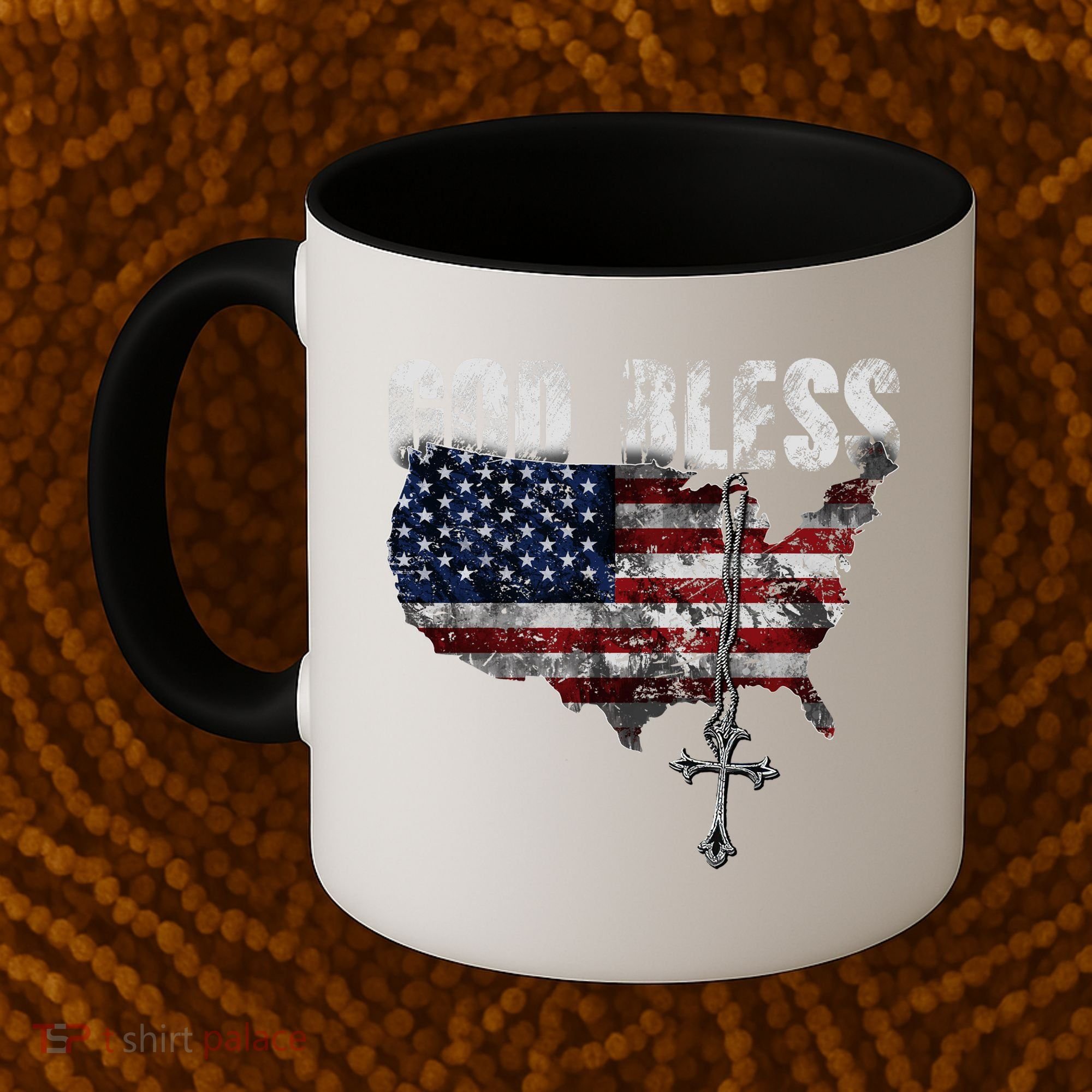 4th Of July American Flag God Bless America Coffee Mug