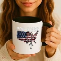 4th Of July American Flag God Bless America Coffee Mug thumb 3