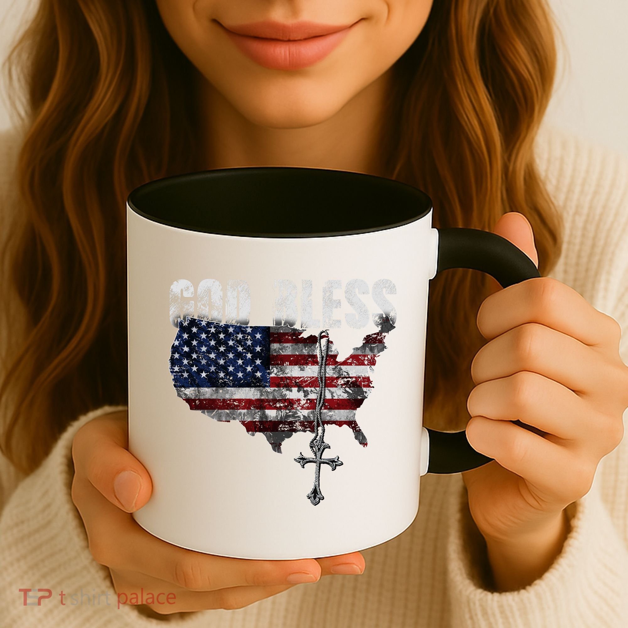4th Of July American Flag God Bless America Coffee Mug