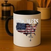4th Of July American Flag God Bless America Coffee Mug thumb 4