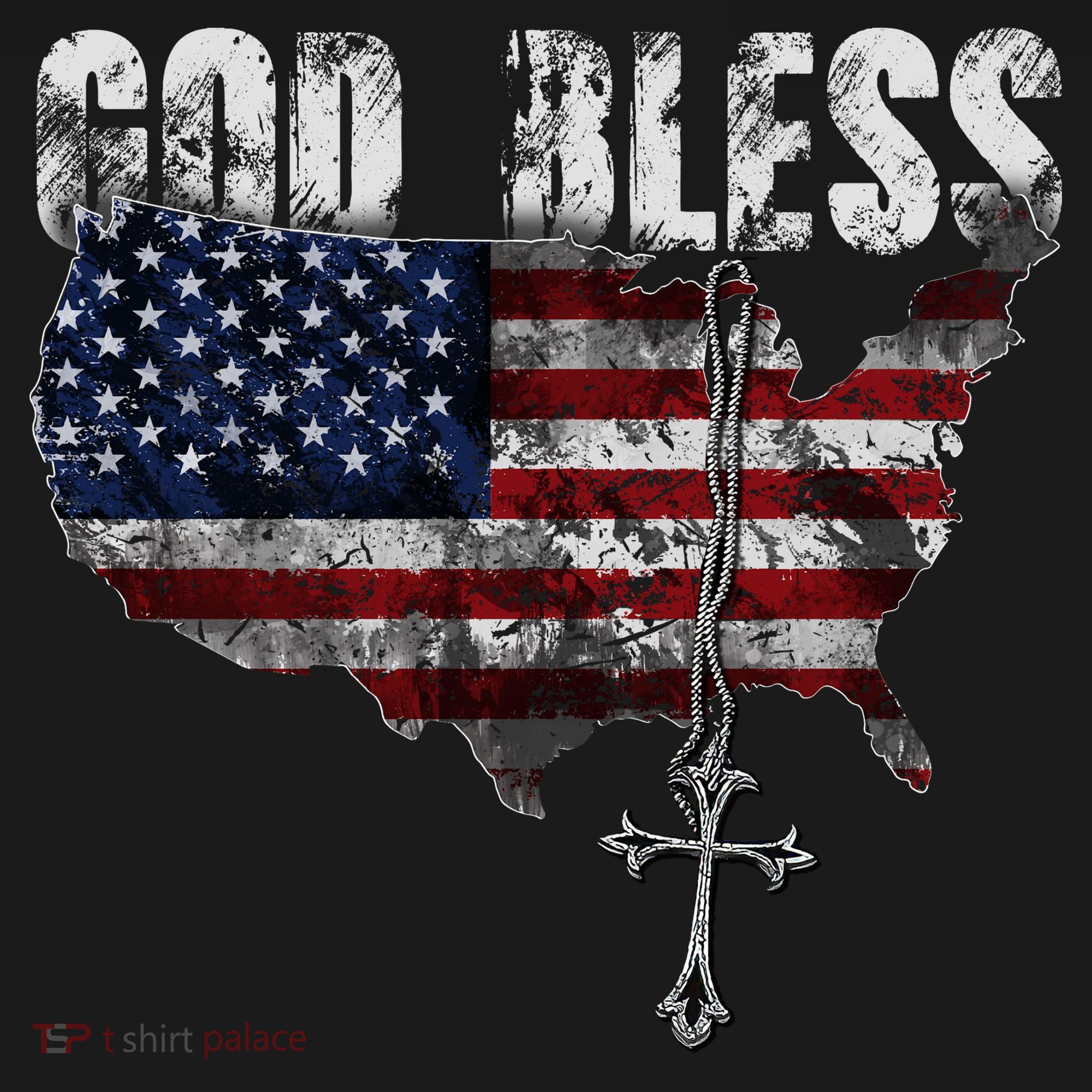 4th Of July American Flag God Bless America Women's Hoodie