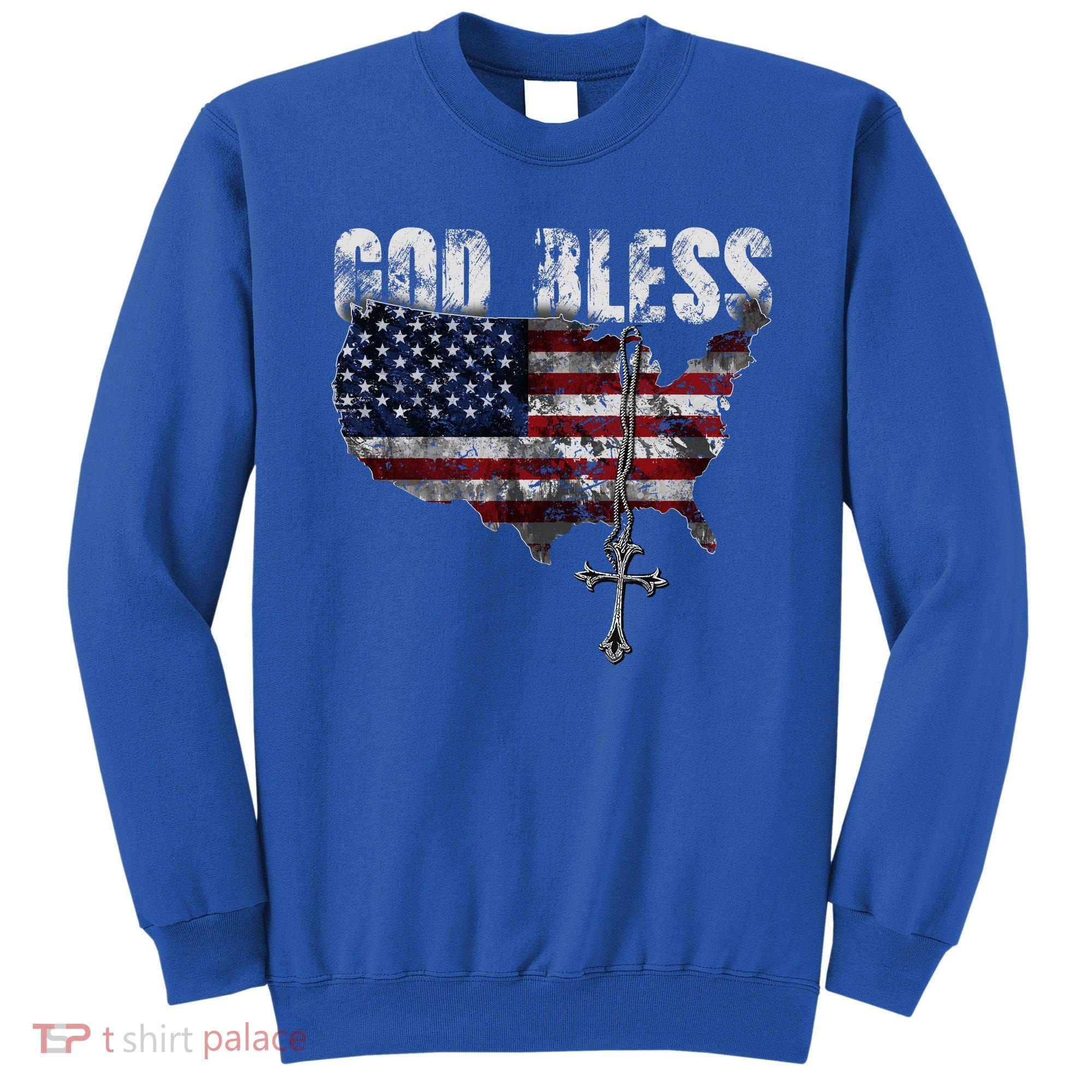 4th Of July American Flag God Bless America Sweatshirt