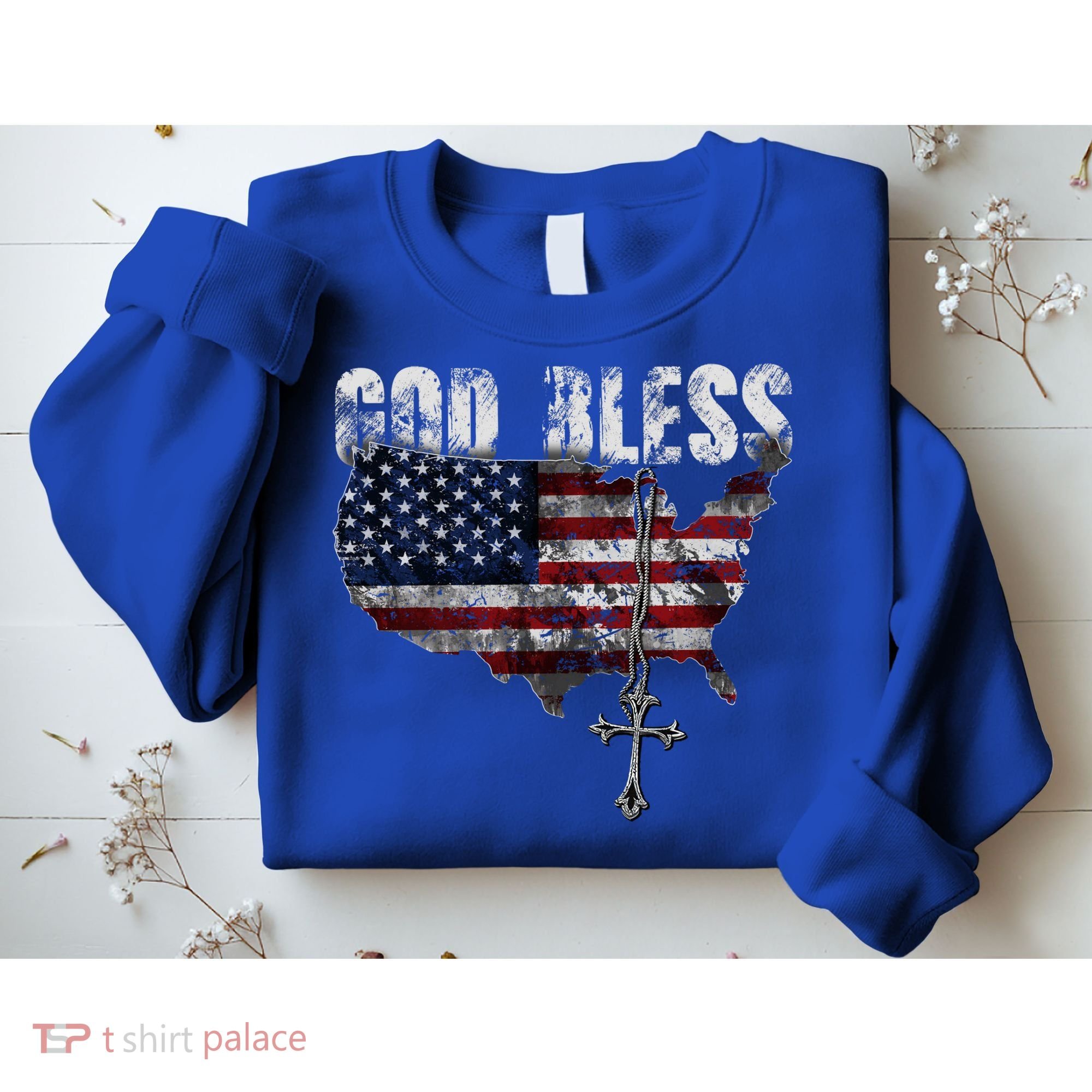 4th Of July American Flag God Bless America Sweatshirt